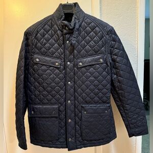 Navy Military Style Quilted H&M Jacket